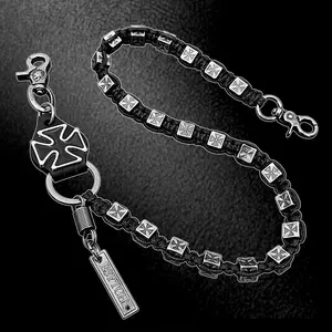 Steampunk Cross Chain Punk Rock Biker Jeans Pants Chain Mens Wallet Chain
