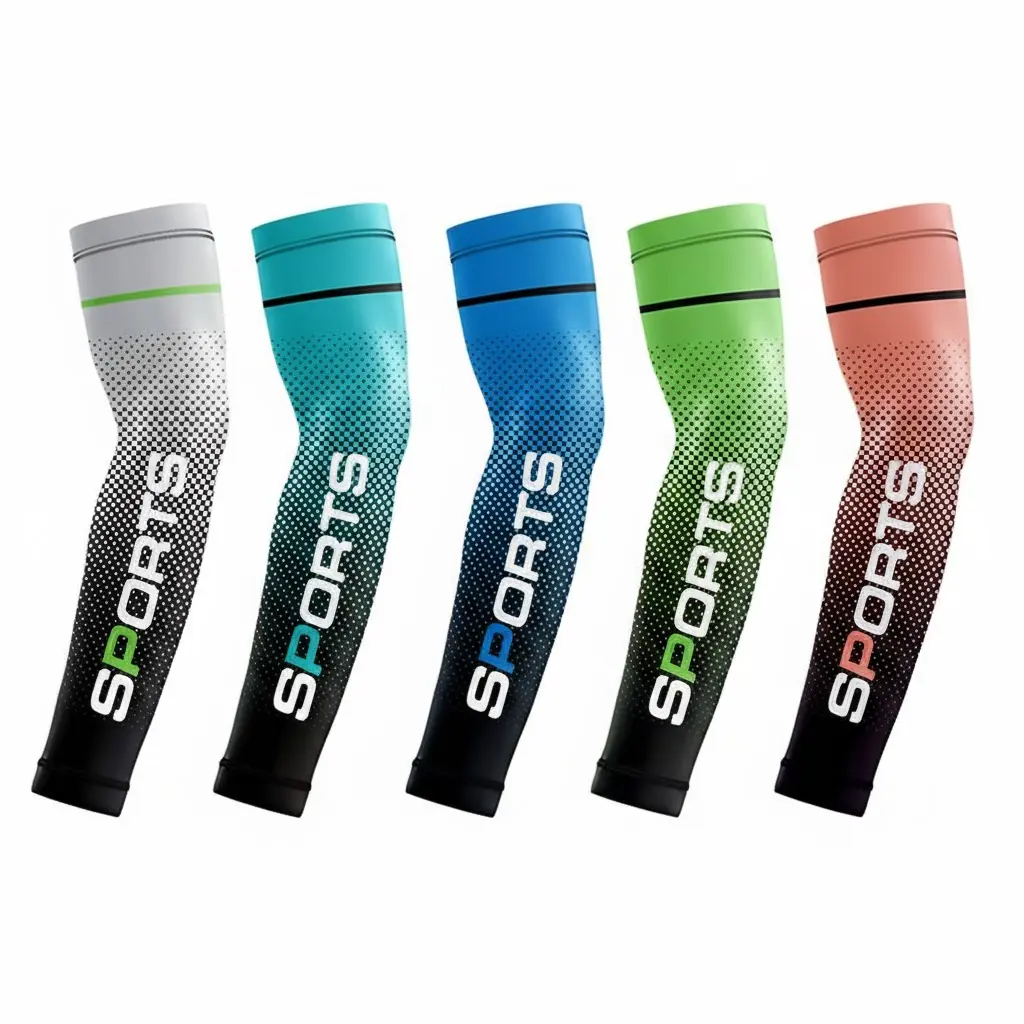5 Pcs Of Quick-Drying Sun Protection Sleeves, Non-Slip Sun Protection Arm Sleeves, Sun Protection And UV Protection Arm Sleeves, Outdoor Cool Arm Protection Cycling Sleeves, Cooling Compression Arm Sleeves Elbow Guard Football Accessories,Unisex Mask
