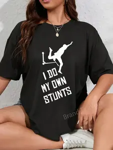 100% Cotton Scooter I do my own Stunts Scooter Gift for Boys T-Shirt