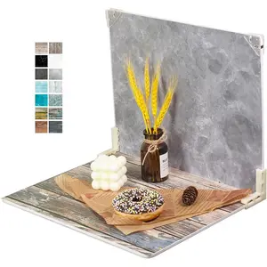 Food Photography Photo Backdrops Board: 7Pcs 12Patterns Product Background Table Top Kit - Flat Lay Props for Jewelry.(Medium Size 16x13in) Camera Water Proof