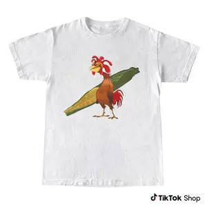 Chicken Joe T-Shirt, Surf Cartoon Character Tee, Retro Beach Surfing Shirt, Casual Cotton Unisex Streetwear Top, Vintage Graphic Tee Trendy Summer Outfit