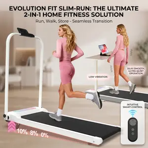 [Dufominc] Foldable Treadmill home with Incline & Handle |  2 in 1 Upgrade Portable Under Desk Walking Pad and Vibration Pad with Remote Control