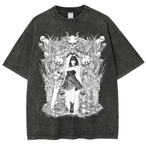 Men's Chainsaw Man Anime 90s Vintage Graphic Tee, Oversized Streetwear Top, Funny Design, Vacation Outfit Essential