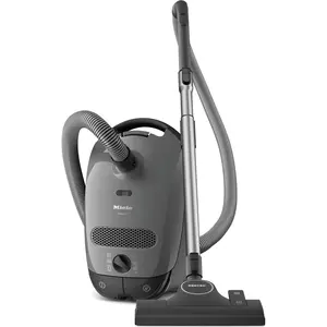 Miele Classic C1 Pure Suction Bagged Canister Vacuum - Graphite Grey, Push Button, Touch Control, 12 lbs, 120 V, 1200 W, Portable Household Vacuum Cleaner