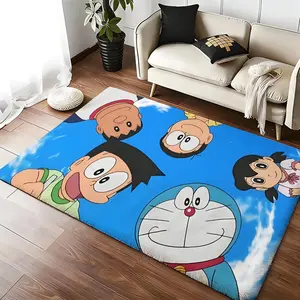 DDoraemon Floor Mat Luxury Velvet Doormat Water Absorbent Non-Slip Floor Mat, Soft Shaggy Carpet for Bathroom Kitchen Living Room Bedroom Entrance, Washable Anti-Skid Indoor Outdoor Rug Home Decor