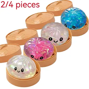 2/4 Pack Colorful Stress Relief Balls, Soft Dough Sensory Fidget Toys, Adult Relaxation Gifts, Perfect for Play, Parties, Alone Time