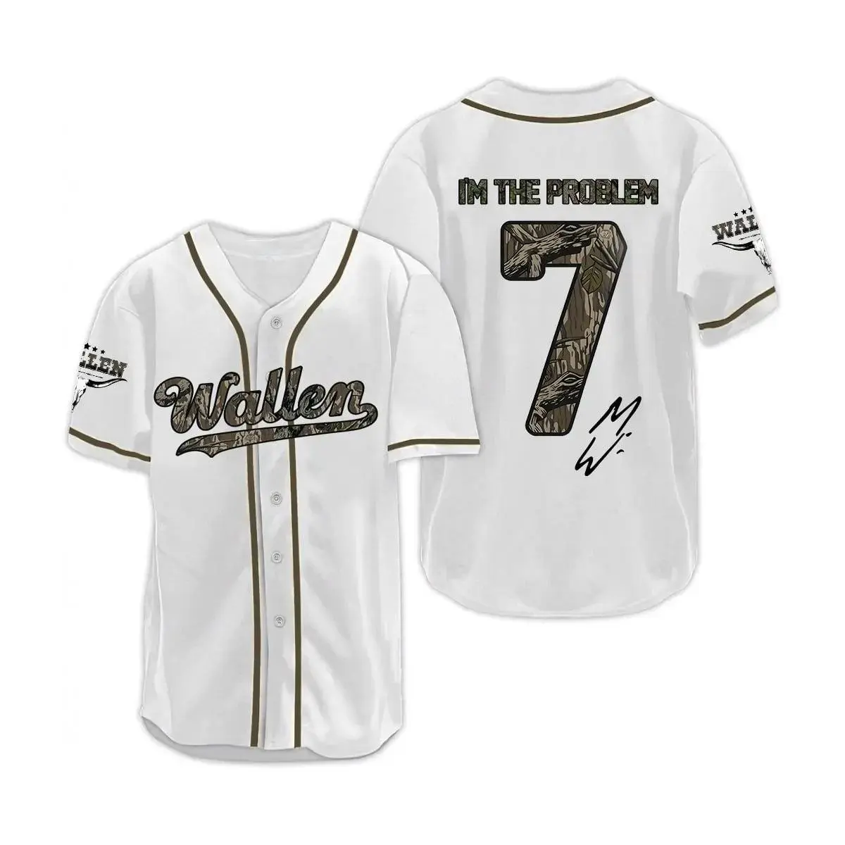 Wallen Baseball Jersey, I'm The Problem Country Music Shirt For Unisex, Tour 2026 Fan Gift, Still The Problem Tour 2026 Short Sleeve Shirt Button-Up Retro Tour Style