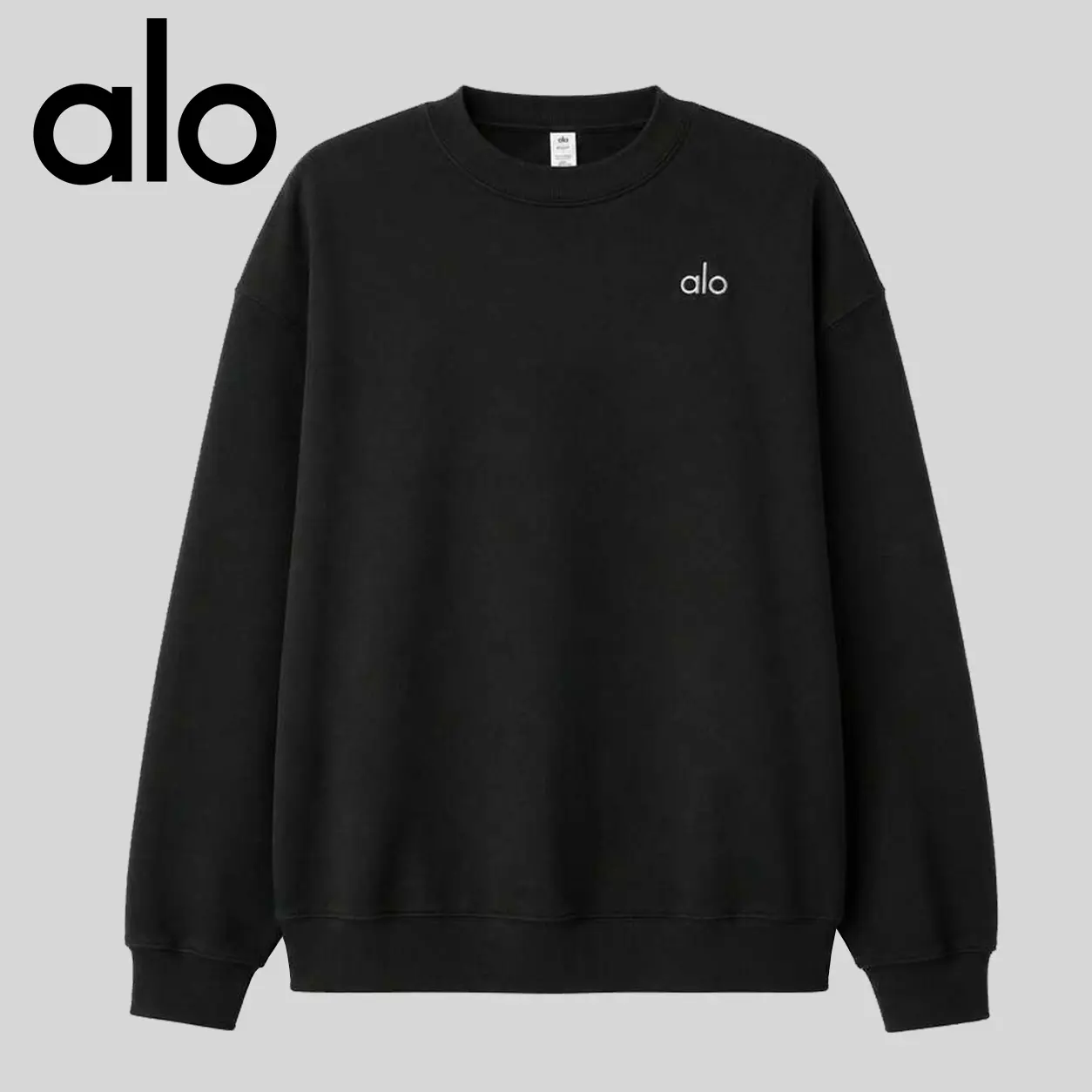 Alo Yoga Accolade Unisex Classic Crew Neck Men's Sweatshirt Pullover