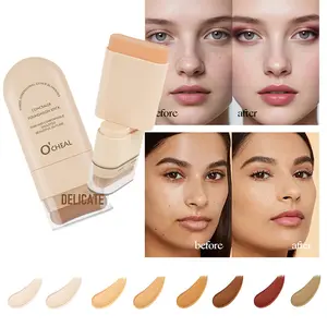 2-in-1 Concealer Foundation Stick Brush, Hydrating Buildable Coverage, Lightweight Flawless Finish for All Skin Tones