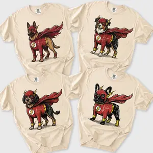 Comfort Colors I'm The Fastest Puppy Alive Superhero Dog Shirt – Funny Dog Tee for Comic Fans, Fast Dog Lover Gift, Nerdy Flash-Inspired Pet Humor Shirt for Him or Her