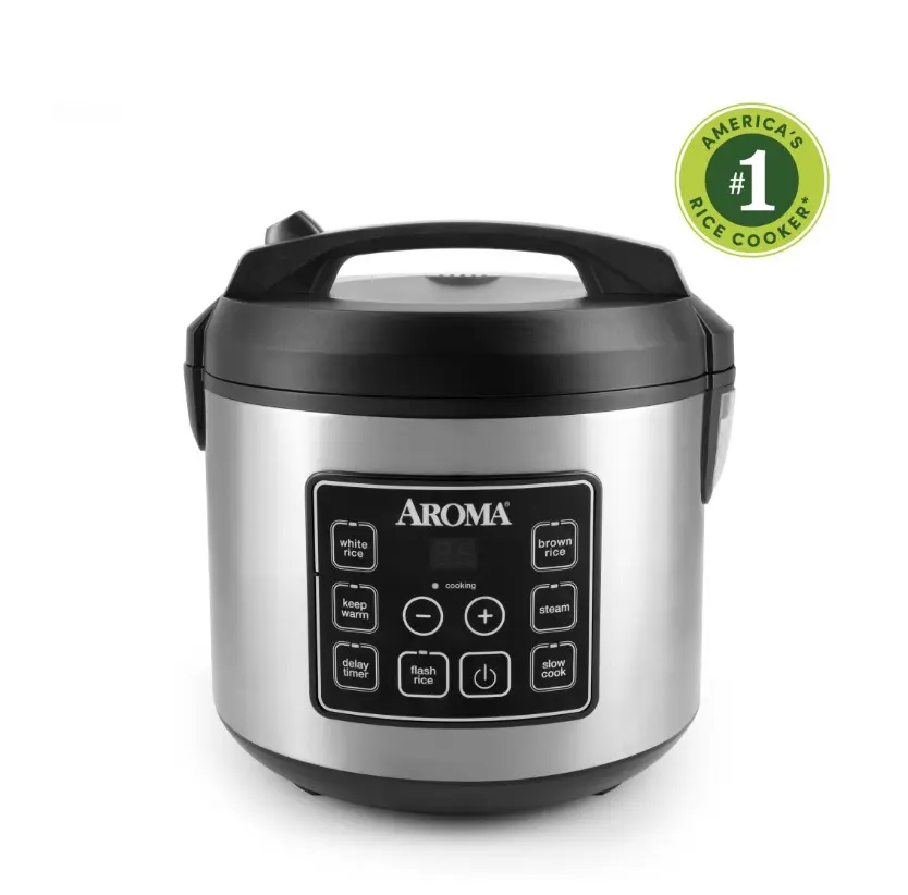 AROMA 20-Cup Digital Rice Cooker & Food Steamer with Bonded Granite Nonstick Ceramic