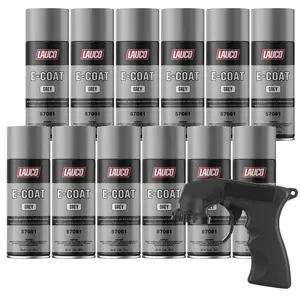 Lauco 11oz E-Coat Gray Auto Paint Primer Aerosol Spray Can, Direct-to-Metal Car Coating Spray, Factory-Matching Colors, Easy DIY for Automotive Body Repair