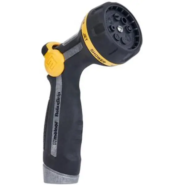 Melnor R301 Outdoor Watering Nozzle - 8 Spray Patterns, Thumb-Activated Control, Relaxed Grip, Durable Metal Threads, Limited Lifetime Warranty