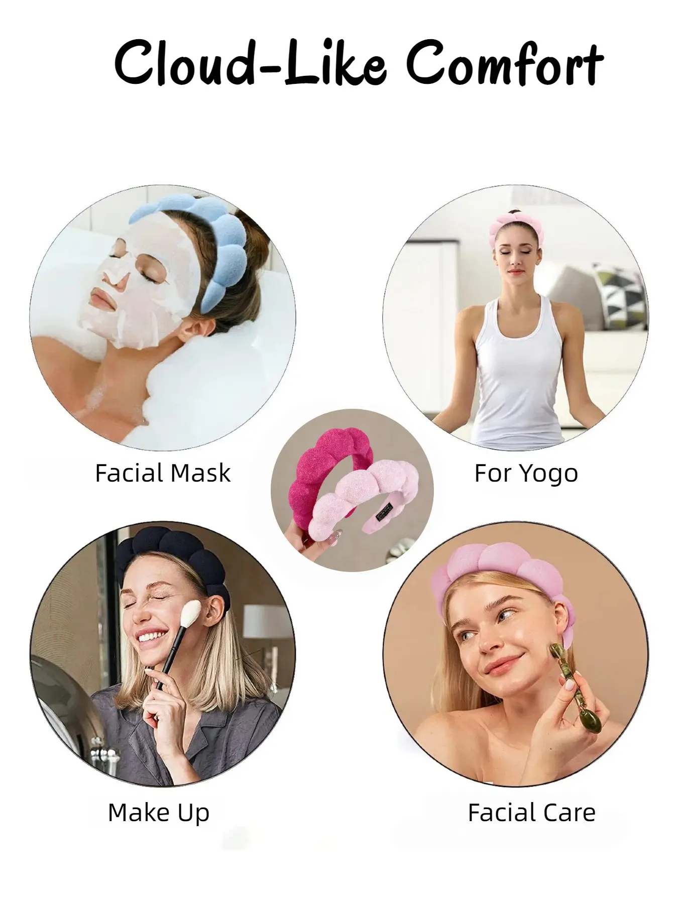 5-in-1 Cloud-Like Headband Set – Plush Soft, No-Slip & No  display picture 2