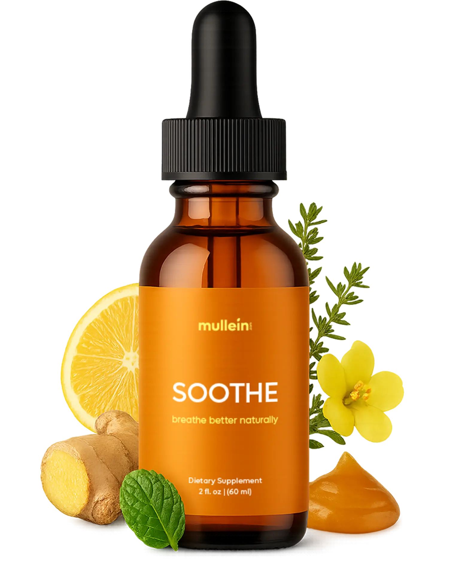 Mullein SOOTHE Calming Respiratory Support 2 fl oz - Mullein Leaf Extract for Irritated Airways & Comfort | Deep Lung Cleanse & Mucus Relief Drops |