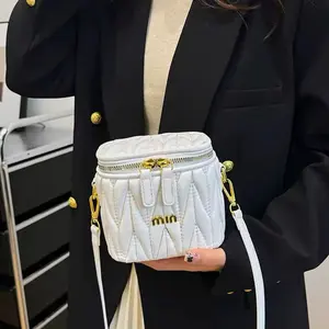 Women's Mini PU Leather Handbag, Solid-Color Small Tote with Shoulder, Crossbody & Messenger Straps for Women