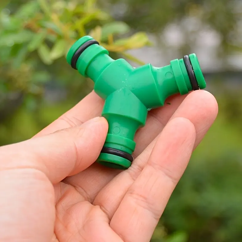3pcs Plastic Garden Hose Connectors, Water Hose Adapter, Two-Way and Tee Nipple Fittings, Suitable for Car Washing, Garden Irrigation, and Quick-Connect Hose Accessories