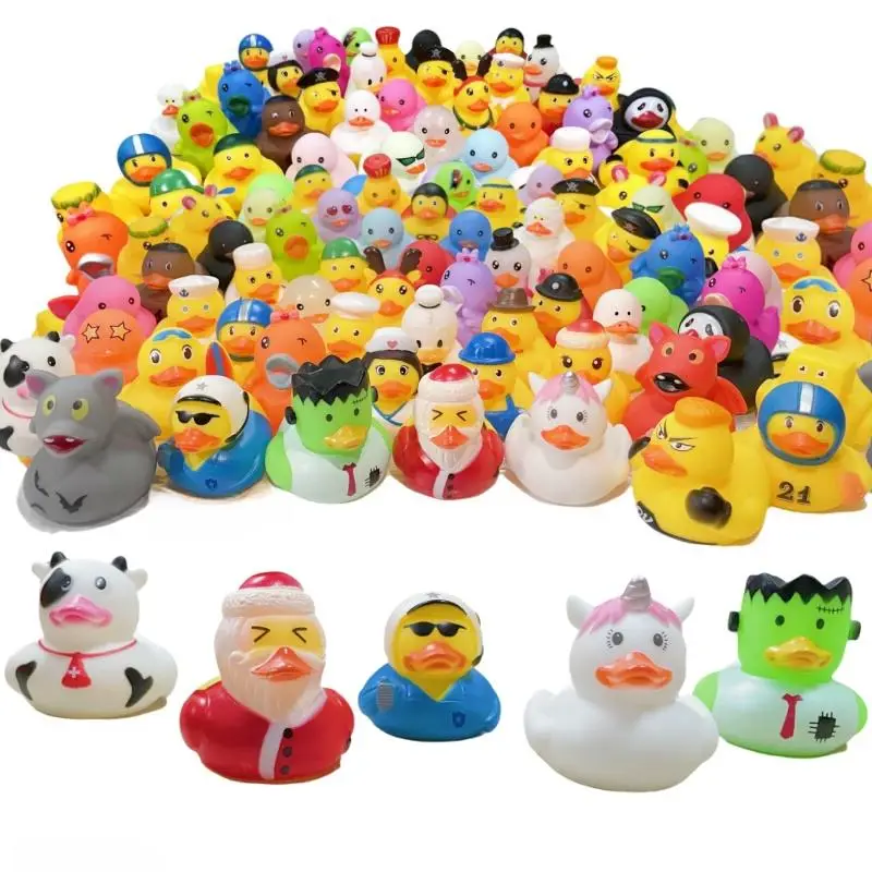 Random Rubber Duck Design Room Decor Ornament for School, 10/25pcs 2024outdoor Mini Animal Desktop Ornament for Office Desk Home Decor, Room Accessori