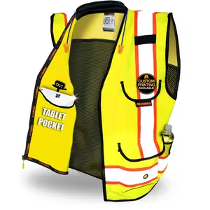 KwikSafety GODFATHER Safety Vest (Cushioned Collar) Class 2 ANSI Tested OSHA Compliant Hi Vis Reflective Surveyor - Model No.: KS3310