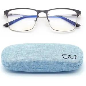 Nearsighted Glasses for Distance with Hard Case, Spring Hinge Blue Light Glasses Not Reading Glasses