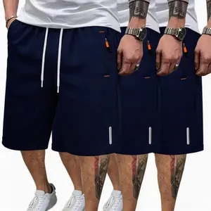 Men’s Summer Casual Sports Shorts, 3-Pack — Loose Straight-Leg Bermuda Shorts, High Stretch Breathable Quick-Dry Fabric, Trendy Cargo Pocket Design, Versatile for Outdoor Fitness and Commuting