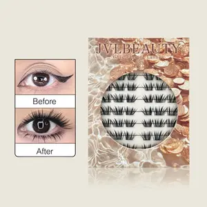 JVLBEAUTY 【Fortune Energy 888】Fox-Style Individual Cluster False Eyelashes, C Curl, Baby Curl, Asian-Inspired Look, Messy & Slanted Winged