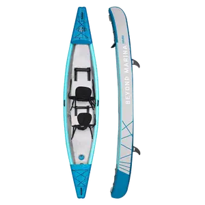 13'8 Inflatable Tandem Kayak 2 seats Stable - Explorer