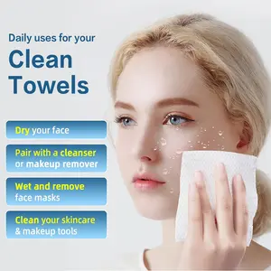 Disposable Face Towel, 50pcs/box Portable Multipurpose Wet & Dry Towel, Soft Face Towel for Home Bathroom Outdoor Travel