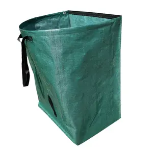 Leaf Collector Collapsible Lawn Leaf Bag Heavy Leaves Pick up Tool Reusable Yard Waste Bags Yard Dustpan Type Garden Bag for Leaves Debris Grass Clippings Lawn Trash