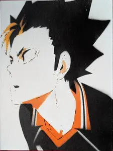 Haikyuu!! Haikyu Spray Paint Art Piece
