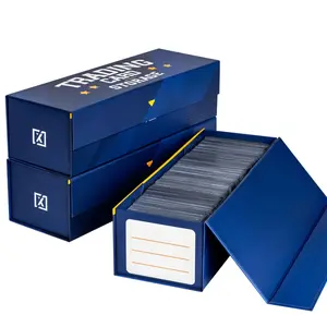 Easy Fold Trading Card Storage Box - 3 PACK, Fits 800 Cards, 200 Toploaders, or 50 One Touch | Magnetic Lid
