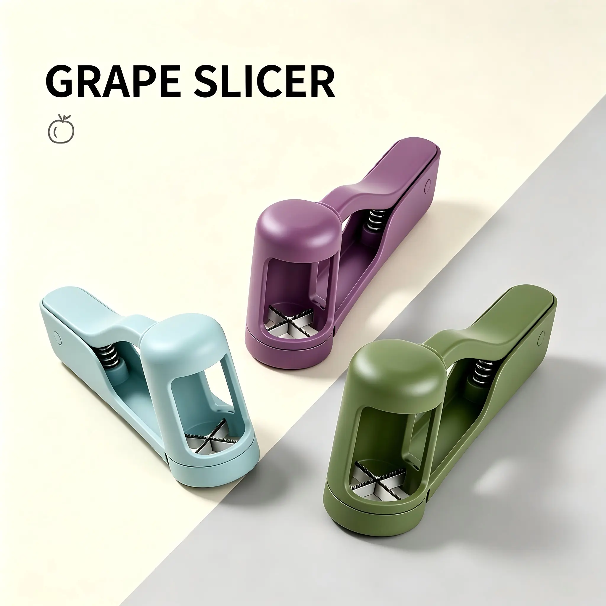 Grape Cutter, Grape Slicer Kitchen Gadget for Vegetable Fruit Salad Cake Decor, Grape Slicer Kitchen Gadget, Stainless Steel Baby Grape Quarter Cutter Tool for Cherry Tomato Strawberry Blueberry, Durable Fruit Tool