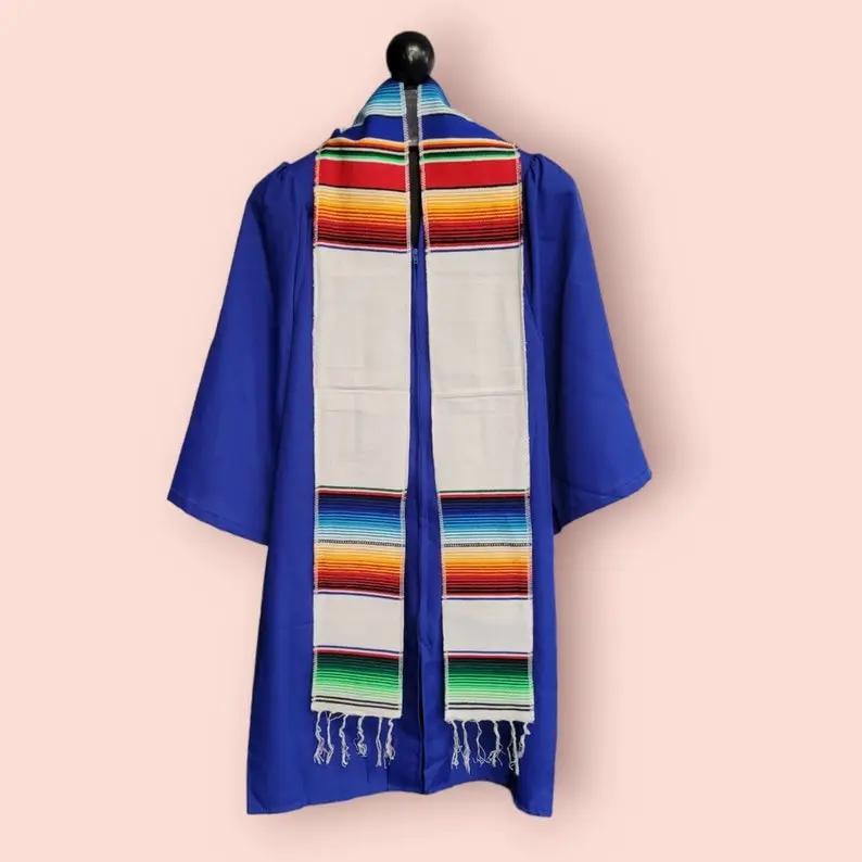 Mexican graduation stole, sarape stole, Estola de Graduacion, Class of 2025, Blank Grad Stole