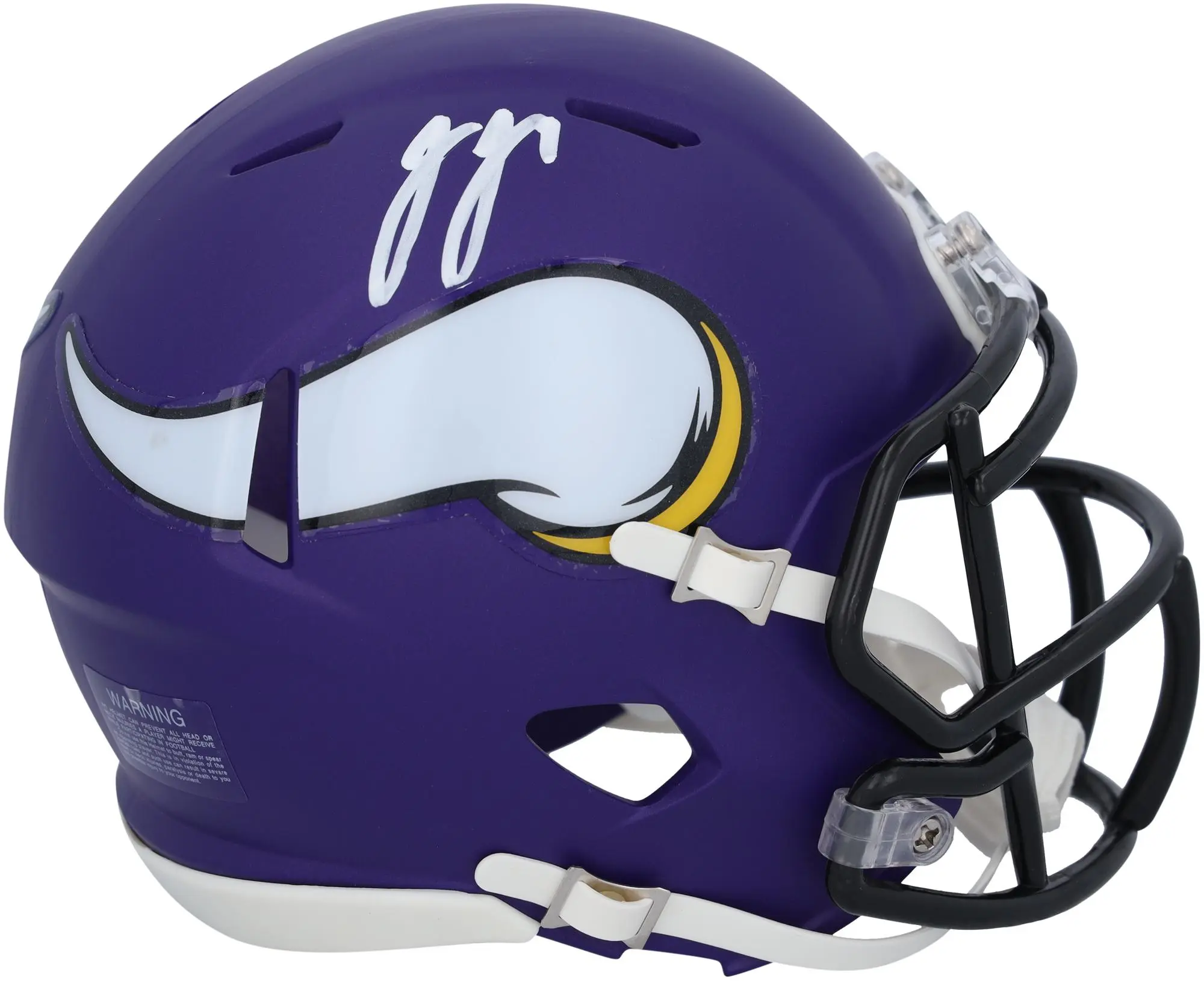 JJ McCarthy Minnesota Vikings Autographed Speed Mini Helmet - Fanatics Authentic Certified