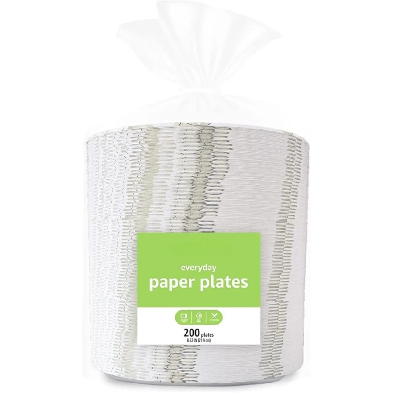 Everyday Paper Plates, 8.62 Inch, Disposable, 200 Count