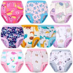 10-Packs Training Underwear Absorbent Toddler Potty Trained Pants for  Girls, 12 Months - 10 Years