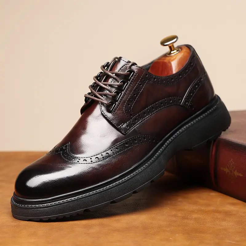 Large size men's new genuine leather cowhide men's shoes, high-end business casual leather shoes formal shoes, suitable for weddings, parties, offices 23735