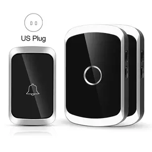 Smart Doorbell, Wireless Home Doorbell with 30 Melodies, US Plug Home Security & Safety Doorbell for Villa, Hotel, Office, Garden, Living Room, Classroom