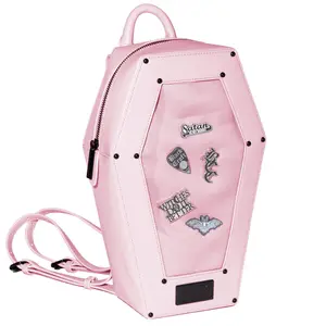 Pink Pin Collector Coffin Backpack