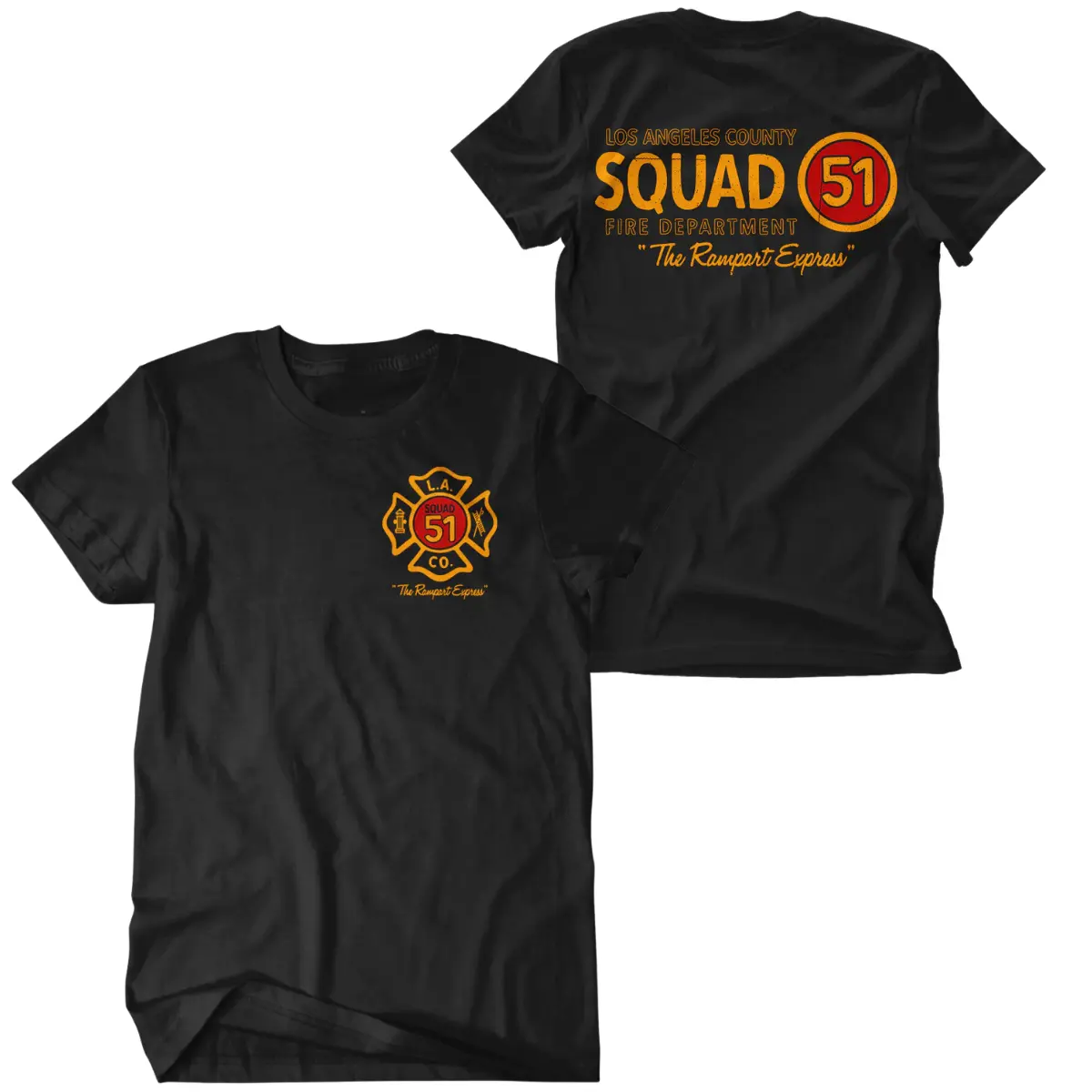 Squad 51 Firefighter T-Shirt, Los Angeles County Fire Department Vintage Graphic Tee, Soft Cotton Blend Shirt, Fire Rescue Apparel for Men & Women, First Responder Gift
