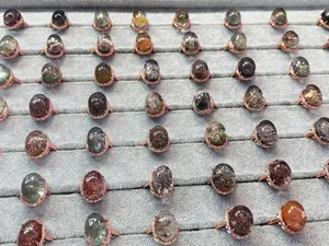 Yani(8406)gc.29.9$for 6 Garden Quartz Rings, unique natural patterns, perfect for stacking!