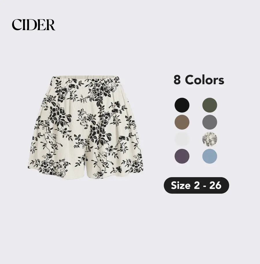 Cider [8 colors, size 2-26] Stretchy Wide Leg Shorts