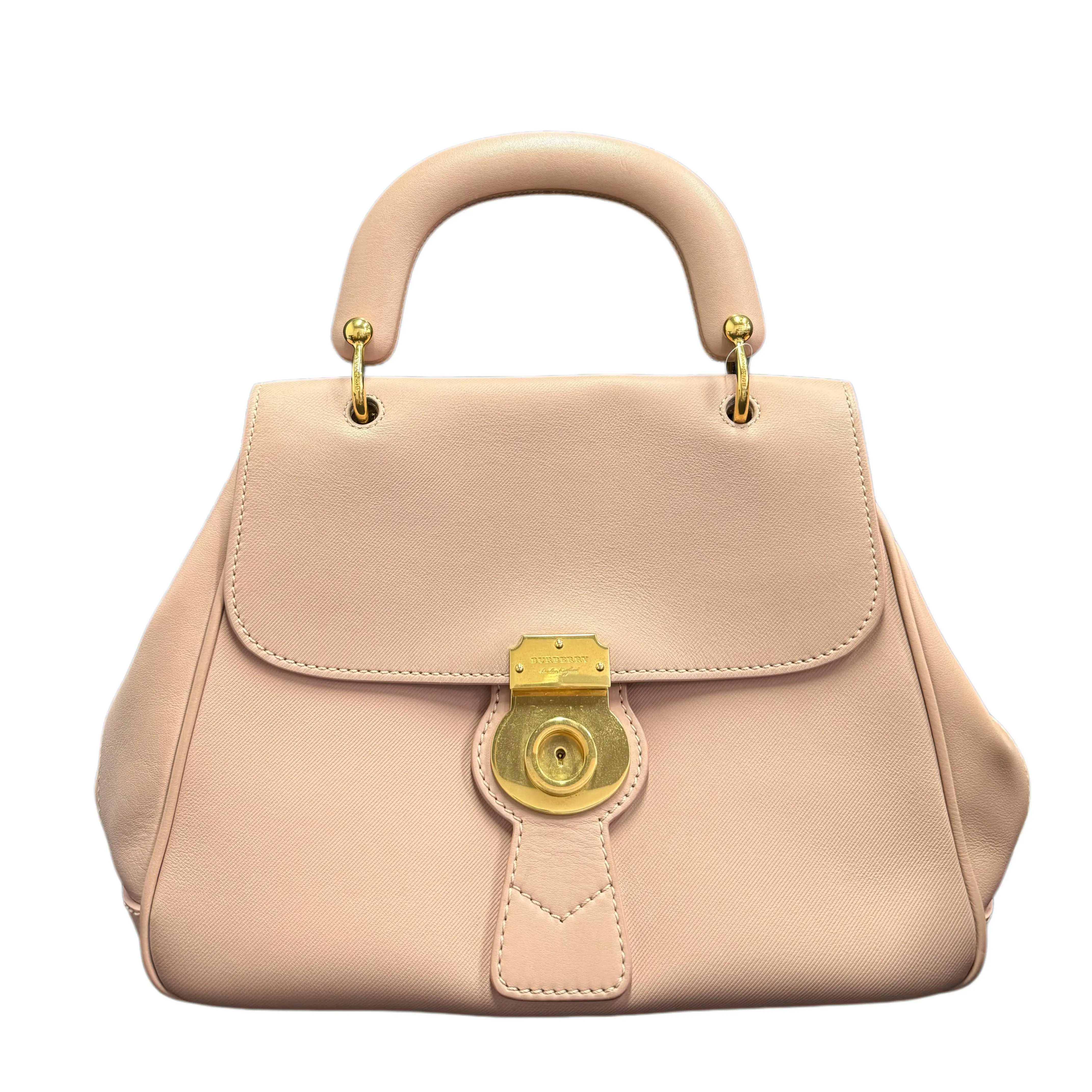 Pre-owned BURBERRY . Shoulder Bags DK88 Pink Trench Leather Top Handle Bag