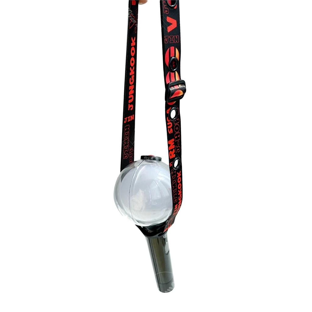 Kpop Lightstick Strap Fanmade Layard Support Model Phone Lanyard Adjustable Durable Lightweight with Random Stickers Concert Tour Accessories Cute Gift for Fans