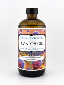 Organic Cold-Pressed Castor Oil (Hexane-Free) – Multi-Purpose Castor Oil (16 oz)