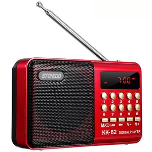 Portable Mini Digital Radio, USB/TF Card MP3 Music Player, Rechargeable Handheld Speaker Device, High Fidelity Stereo Sound Radio for Outdoor Travel, Emergency Radio
