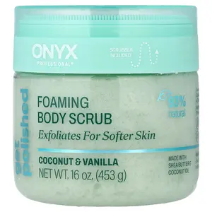 Onyx Professional Get Polished, Foaming Body Scrub, Coconut & Vanilla, 16 oz (453 g)