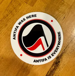 Antifa Was Here Sticker, Antifa Is Everywhere Round Stickers, Resist Sticker, Protest Vinyl Decal, Laptop Water Bottle Stickers