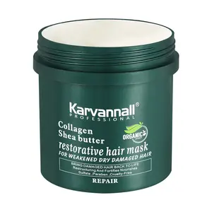 Karvannall Professional's Collagen Shea Butter Hair Mask | Organic Restorative for Weak & Dry Damaged Hair | Parabean & Sulfate Free - 500ml Haircare Restore