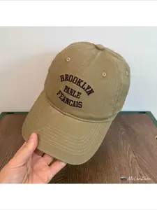Seasonless Soft Top Brooklyn Fashion Embroidered Baseball Cap, Wide Brim Design, Versatile Style for All Seasons